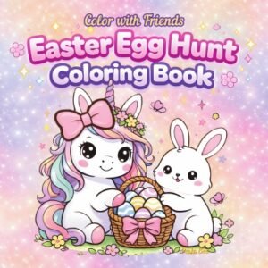 easter egg hunt color with friends coloring book