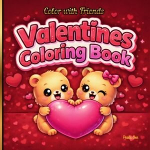 valentines color with friends coloring book